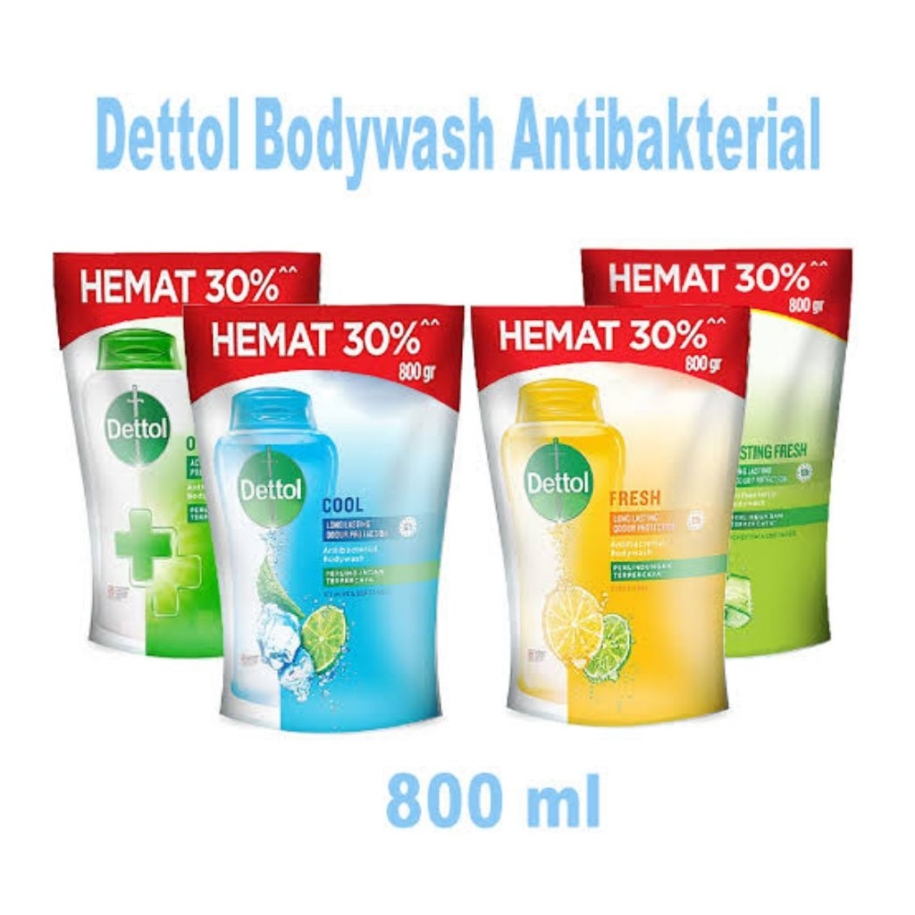 Dettol Body Wash Antibacterial - Sabun Mandi Cair 700 ml /800 ml