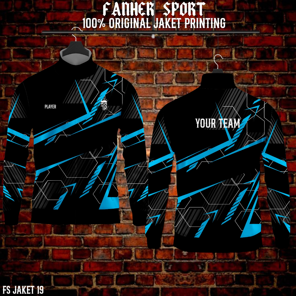 Jacket switer track custom olahraga beladiri sepakbola volleyball badminton lari mancing  Pria Cowo 