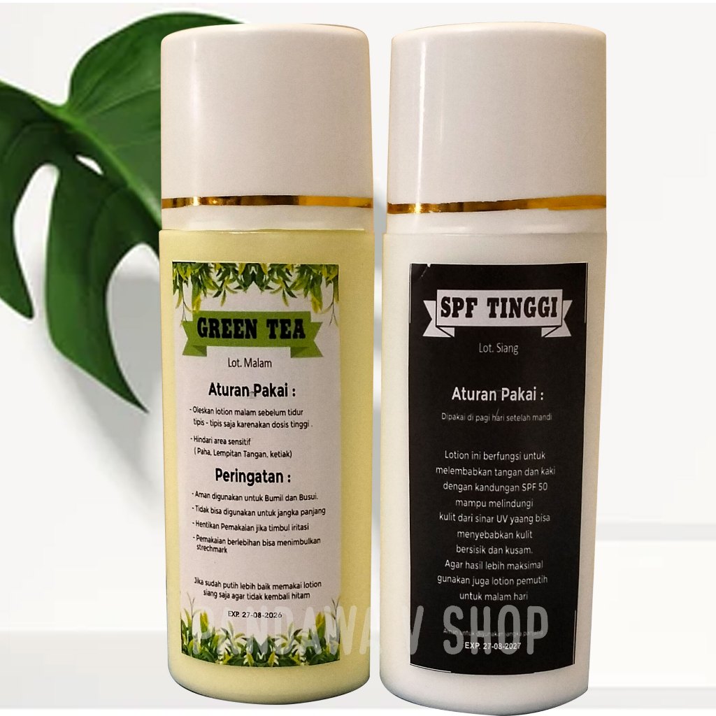 Handbody HB DOSTING GREENTEA WHITENING BODY LOTION GLOWING BRIGHTENING siang malam