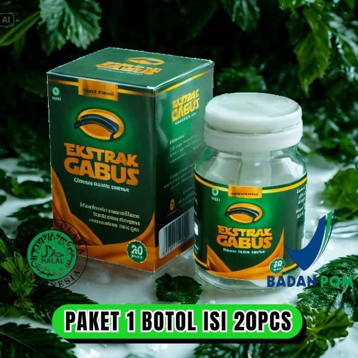Kapsul Ikan Gabus BPOM / Ikan Kutuk Isi 20 Ekstrak Albumin/ Luka Diabetes & Pasca Operasi