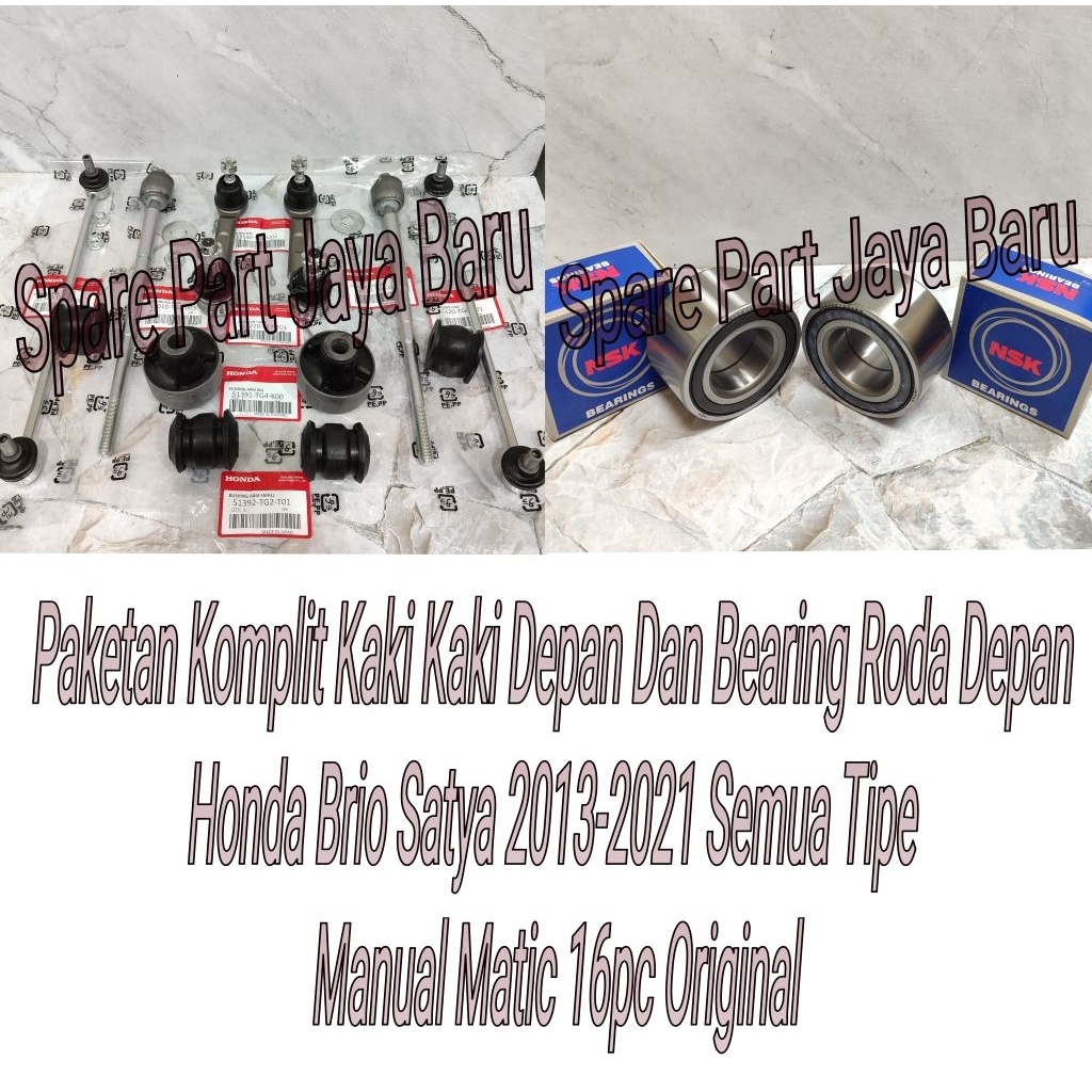 Paketan Kaki Kaki Depan Brio Sayta Tie Rod End Rack End Link Stabilizer Karet Stabil Bushing Arm Bes