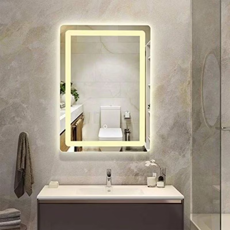 Cermin Aesthetic Kaca Kotak Dinding Wastafel Kamar Mandi Aesthetic Mirror