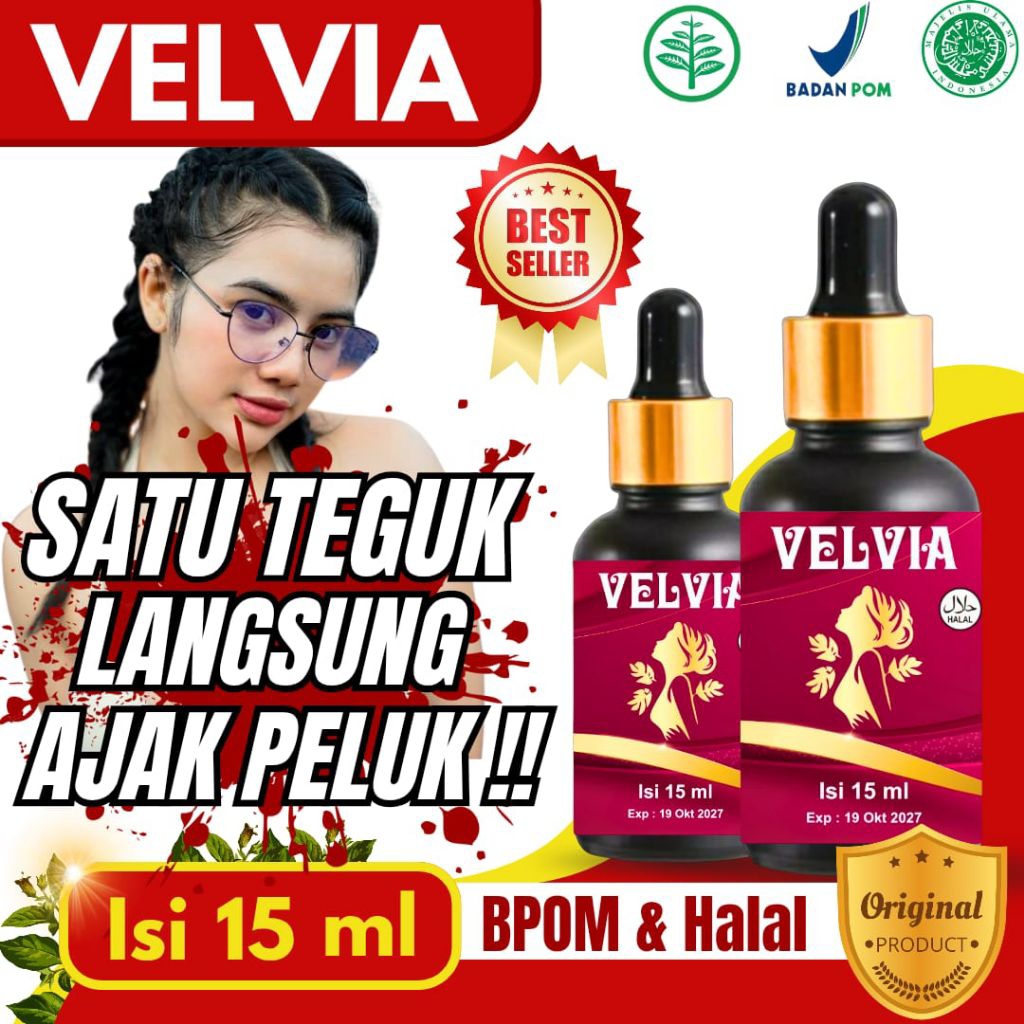 VELVIA Tetes Herbal Pasangan Halal – Suplemen Cair Pria & Wanita Halal, Suplemen Energi & Stamina, S