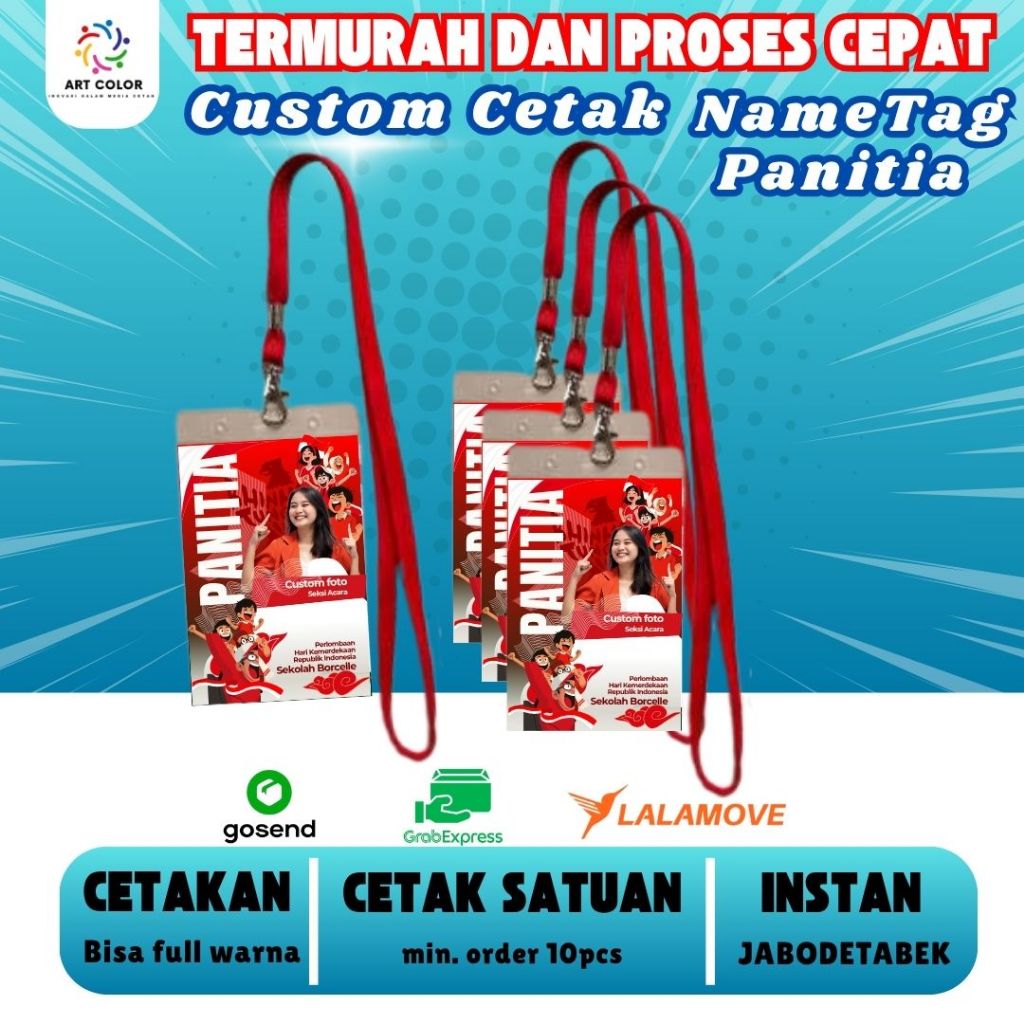 

Custom Cetak NameTag Panitia | Sehari jadi | NameTag Panitia Custom 17 Agustus | Panitia Kurban