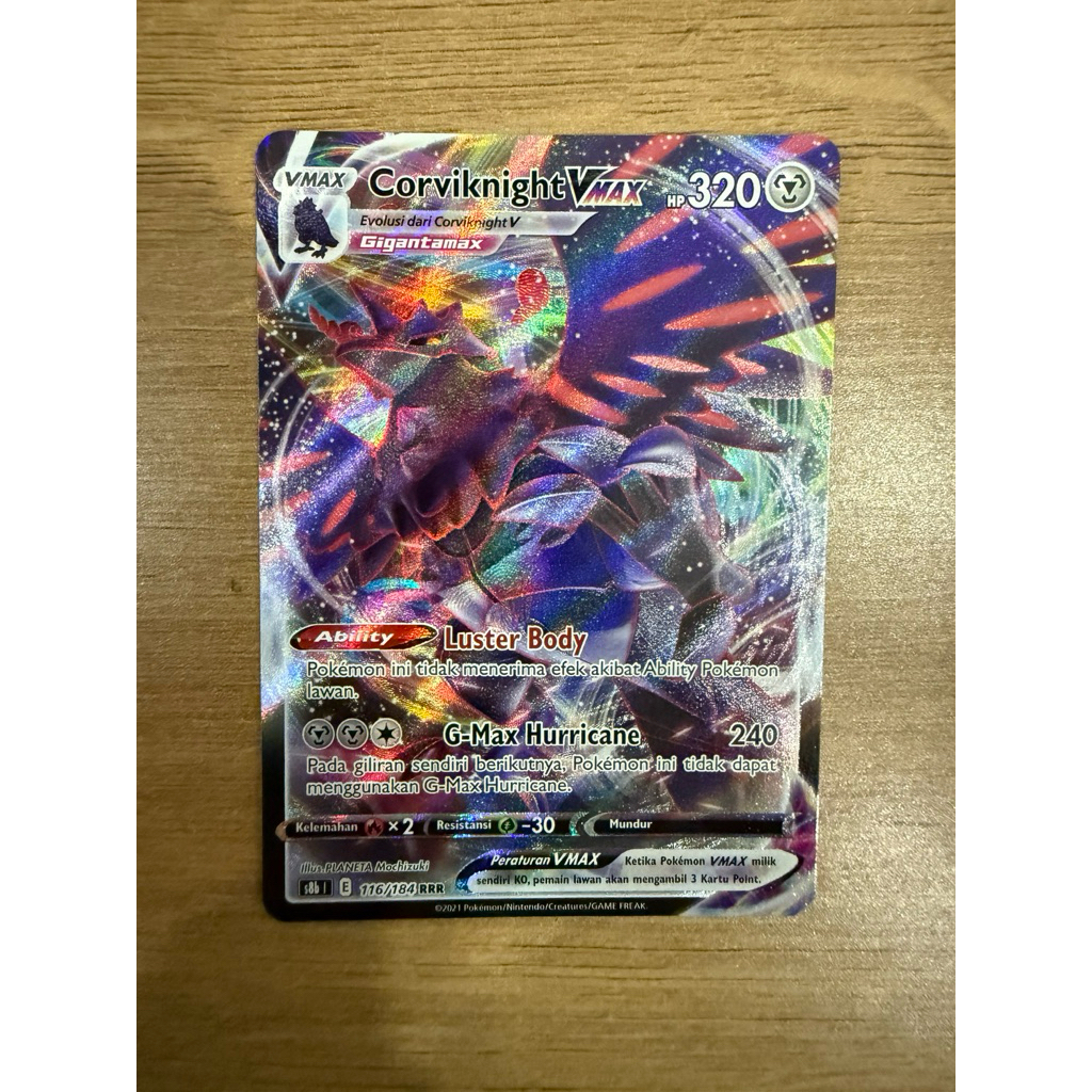 Corviknight vmax RRR Pokemon TCG Indonesia
