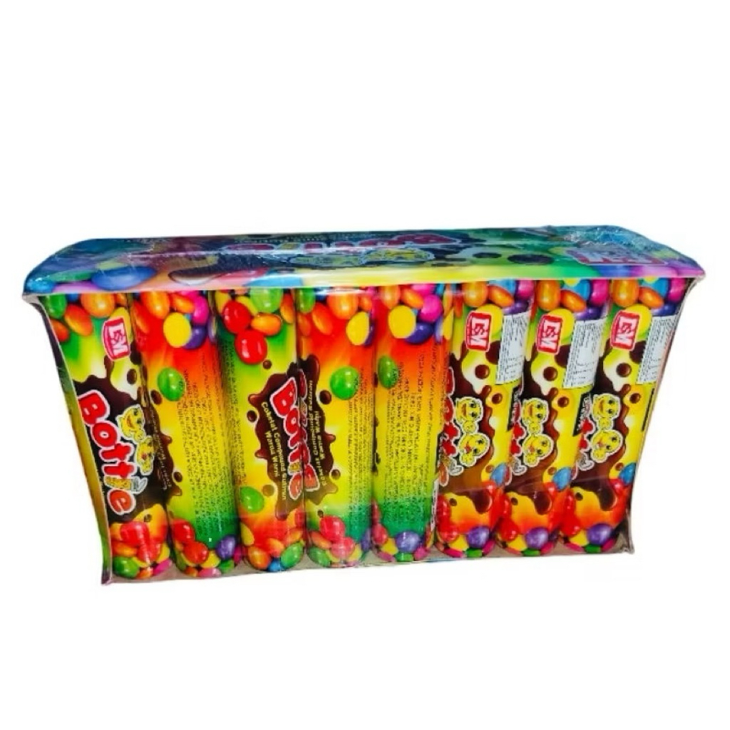 

Permen Bottie Smile Coklat Compound Butiran Warna Warni Isi 24 Pcs