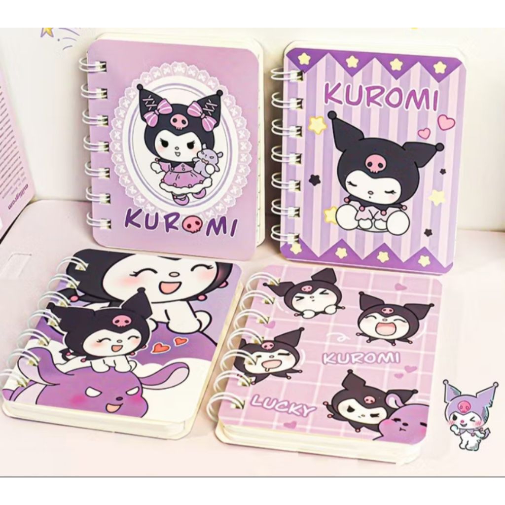 

scrapbook A7 mini book Aesthetic mini note motif kuromi dan loppy