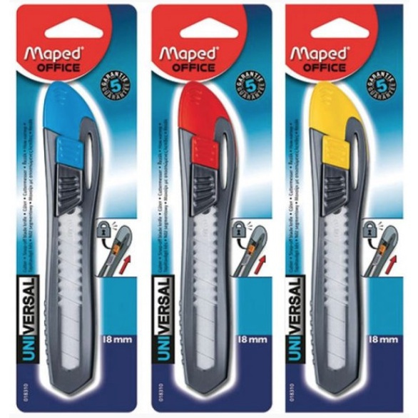 

Maped Cutter Universal Plastic 18mm / Cutter / Kater Besar / Pisau Ukir
