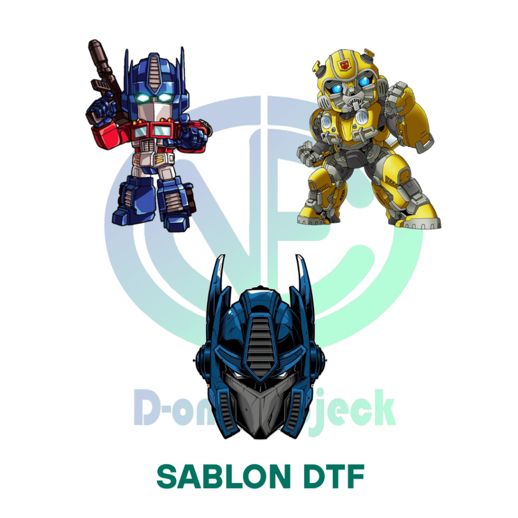 

Sablon Setrika DTF Gambar Transformer Robot Keren