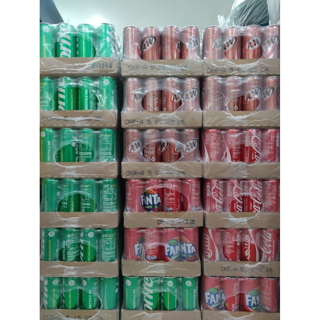 

[T&T] READY STOCK Fanta Coca Cola Sprite A&W Kaleng Krat Minuman Soda aw