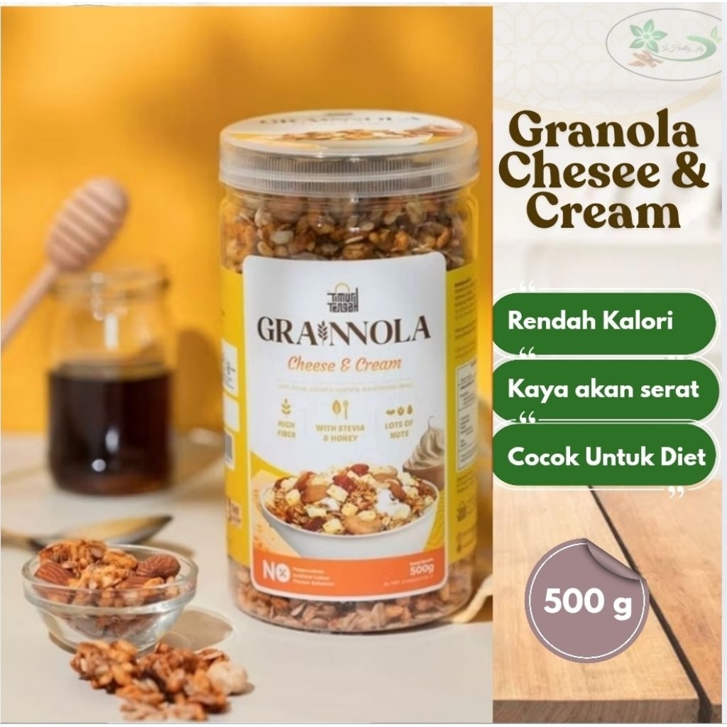 

Granola Chesee and Cream Timur Tengah 500 g Cemilan Sehat Rendah Kalori