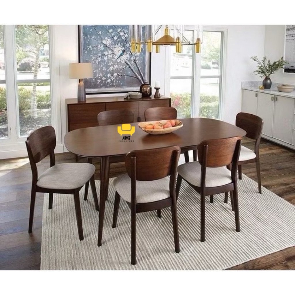 meja makan set kursi 6 kursi 4 minimalis kayu jati meja makan kursi 4set