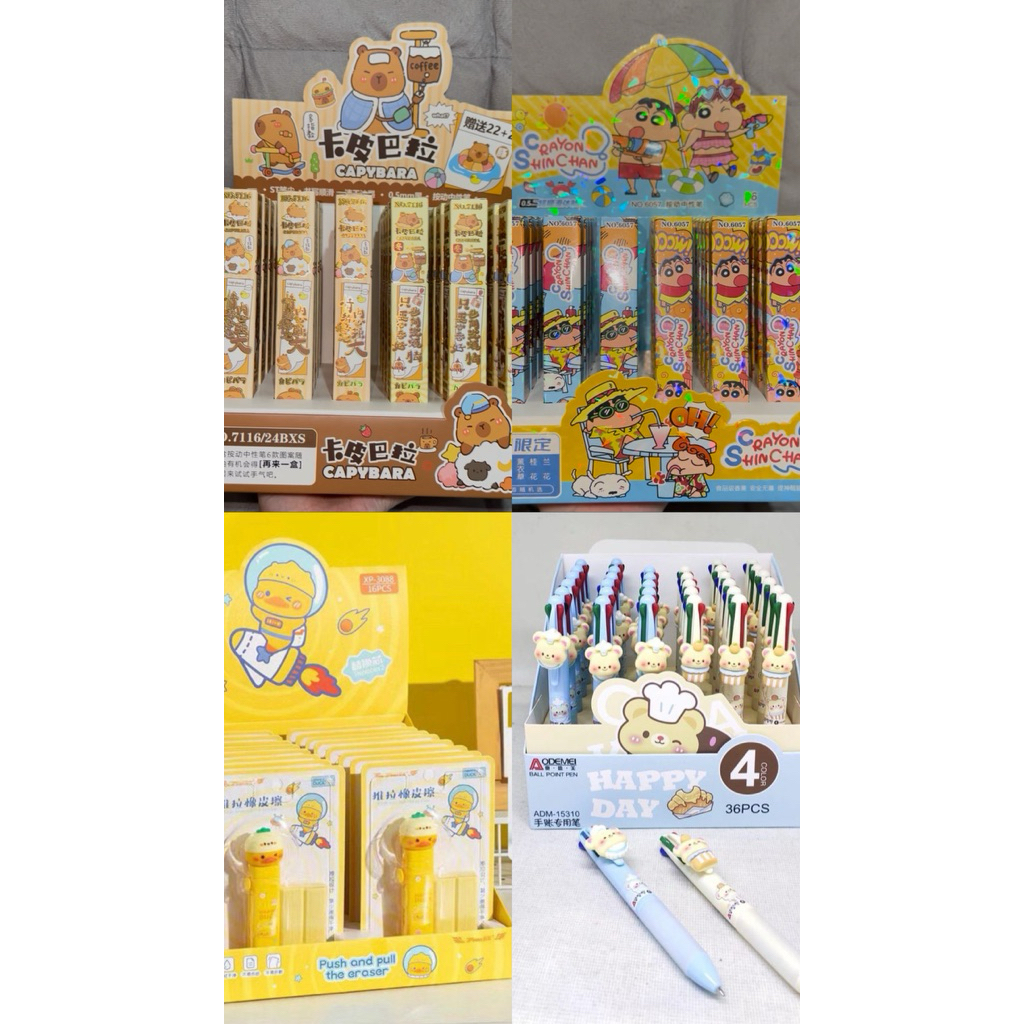 

PEN BLINKBOX + ALAT TULIS LUCU SHINCAN,CAPYBARA,SANRIO