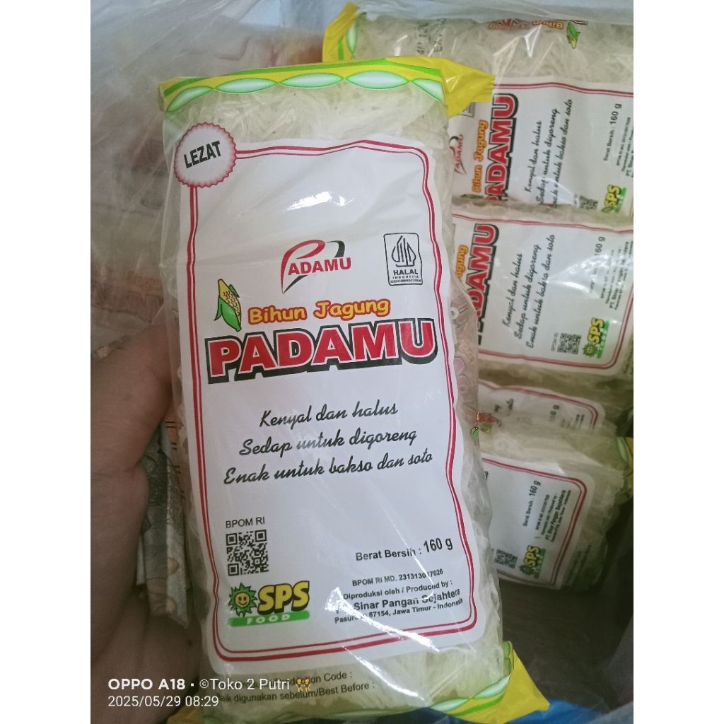

BIHUN JAGUNG PADAMU 1BUNGKUS ISI 2 KEPING