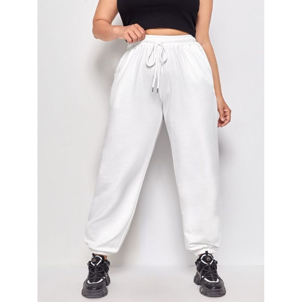 MERAH PUTIH-CELANA JOGGER JUMBO BSIZE - JOGER TRAINING PRIA WANITA SUPER JUMBO TEBAL PREMIUM MUAT