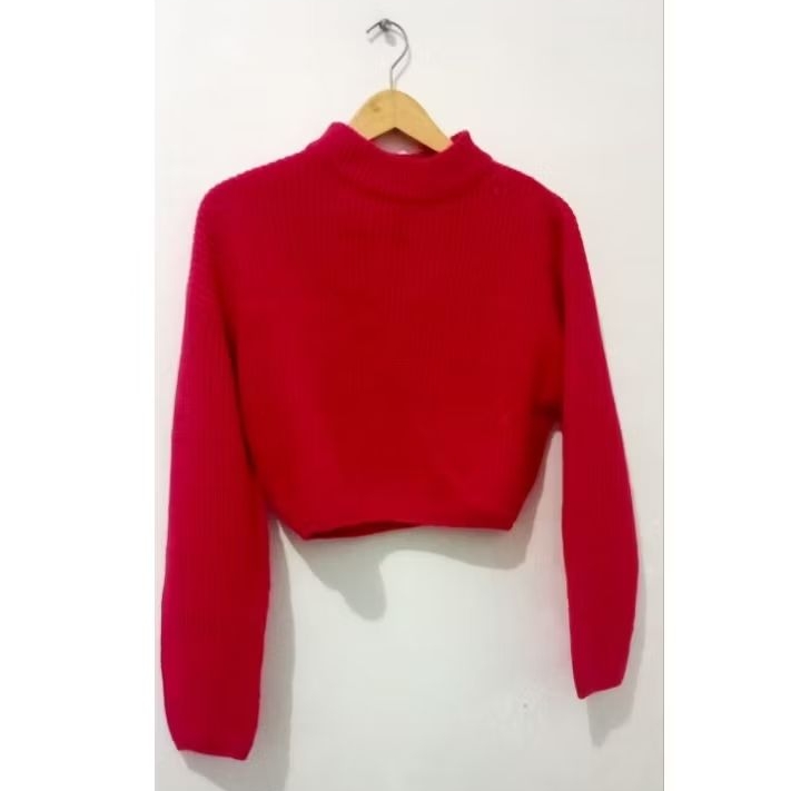Sweater Cardigan Crop Top Cewek size S ori H&M