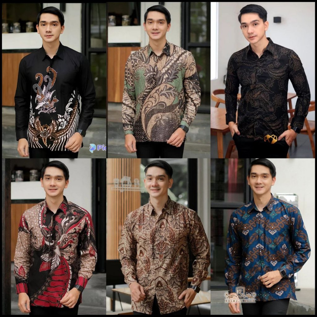 Nyaman Dipakai Bj Kmj Prya Kerenh Casual Kemeja Barik Lengan Panjang Baju Barik Batek Rmja Btik Kmja