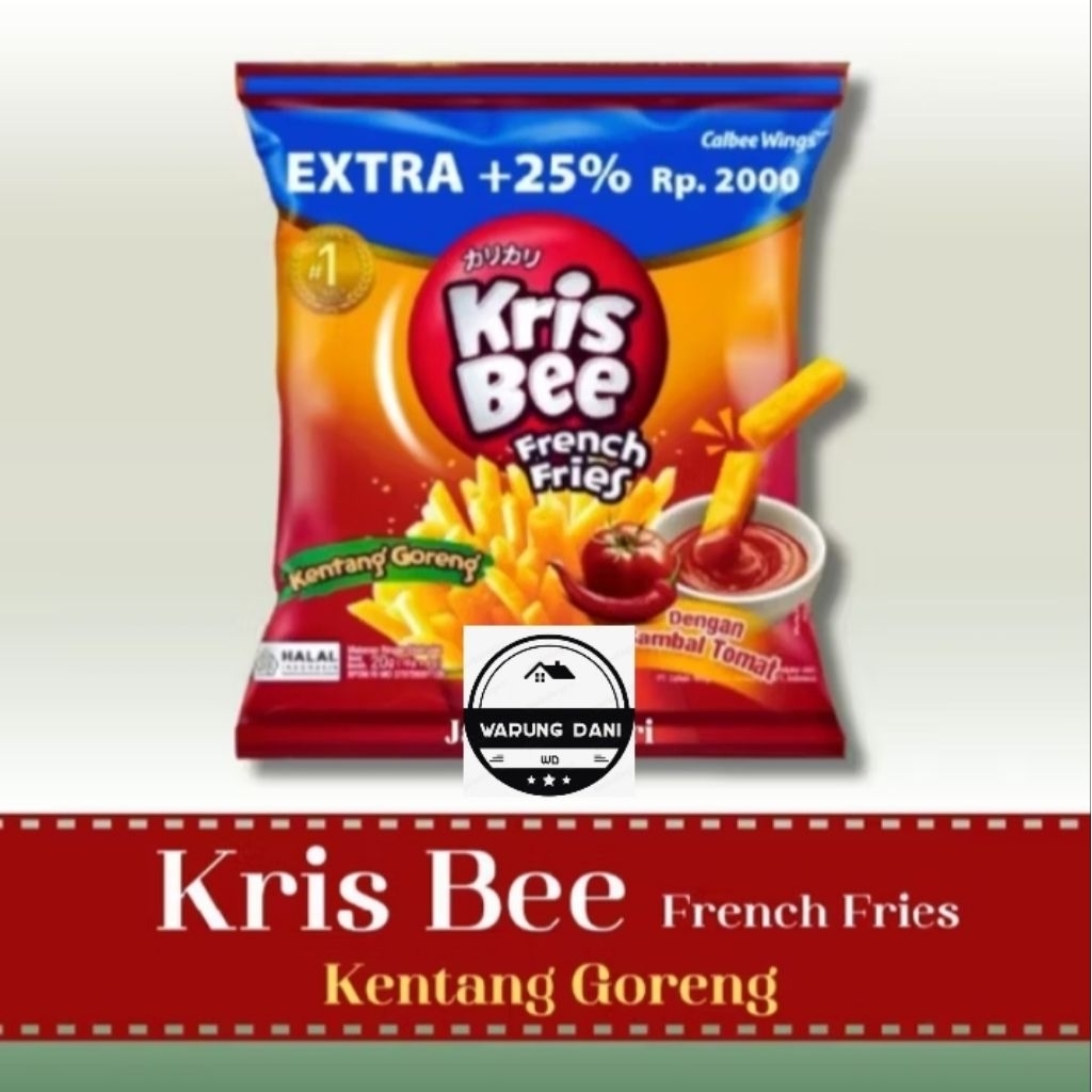 

Krisbee French Fries Kentang Goreng 16Gr Snack Ciki Makanan Ringan & Cemilan Jajanan Anak