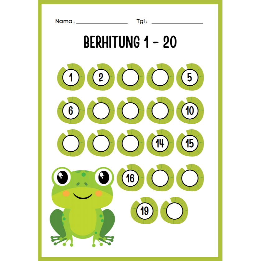 Worksheet Matematika SD kelas 1