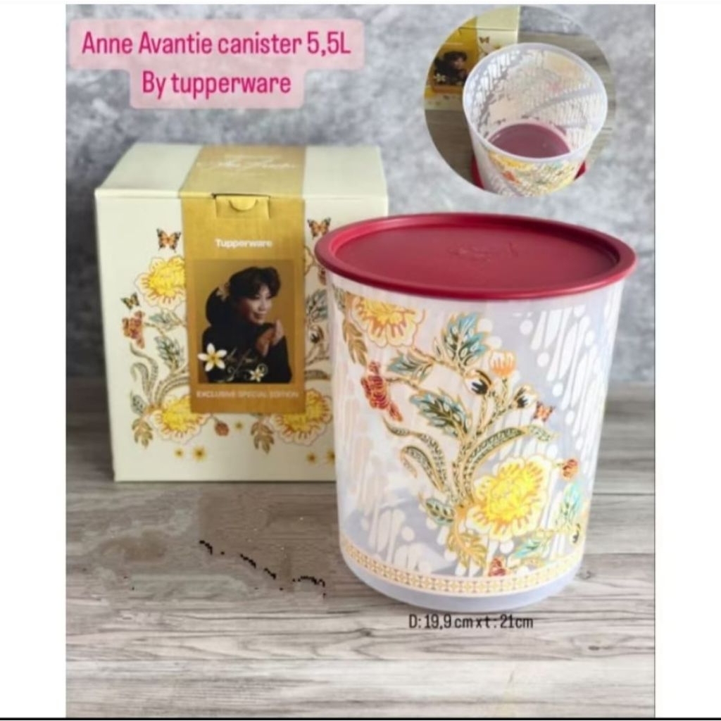 Toples Canister 5 L Anne Avantie Tupperware