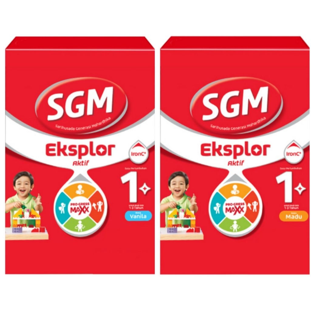 Susu Eksplor SGM 1+ / Susu SGM 1 Plus Vanilla / Madu 900 gram