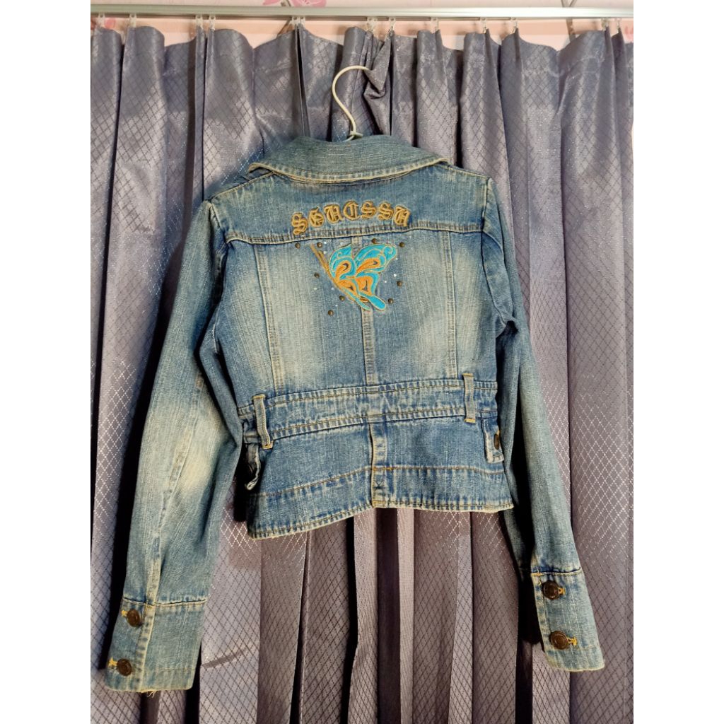Pakaian Wanita Jaket Lengan panjang DENIM/LEVIS CROP