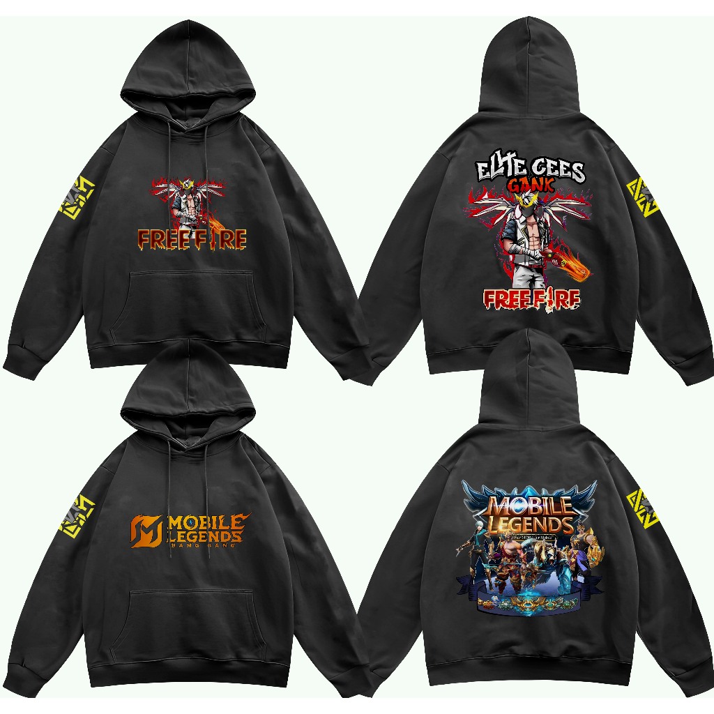 hoodie anak//jaket free fire//mobil legend//anak laki laki prempuan//jaket custom usia 3-13thn