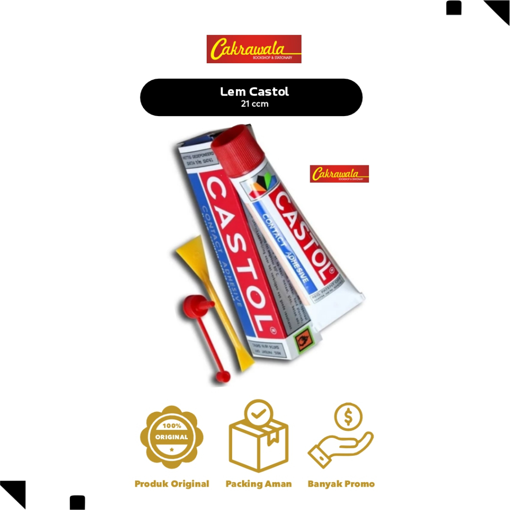 

Lem Castol 21ccm | Lem Kuning Serbaguna Tangguh | Lem Kertas, Kulit, Plastik & Kayu