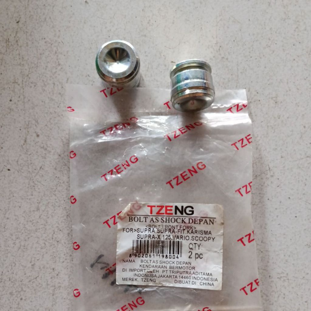 baut tutup shock depan honda karisma supra x 125 vario scoopy
