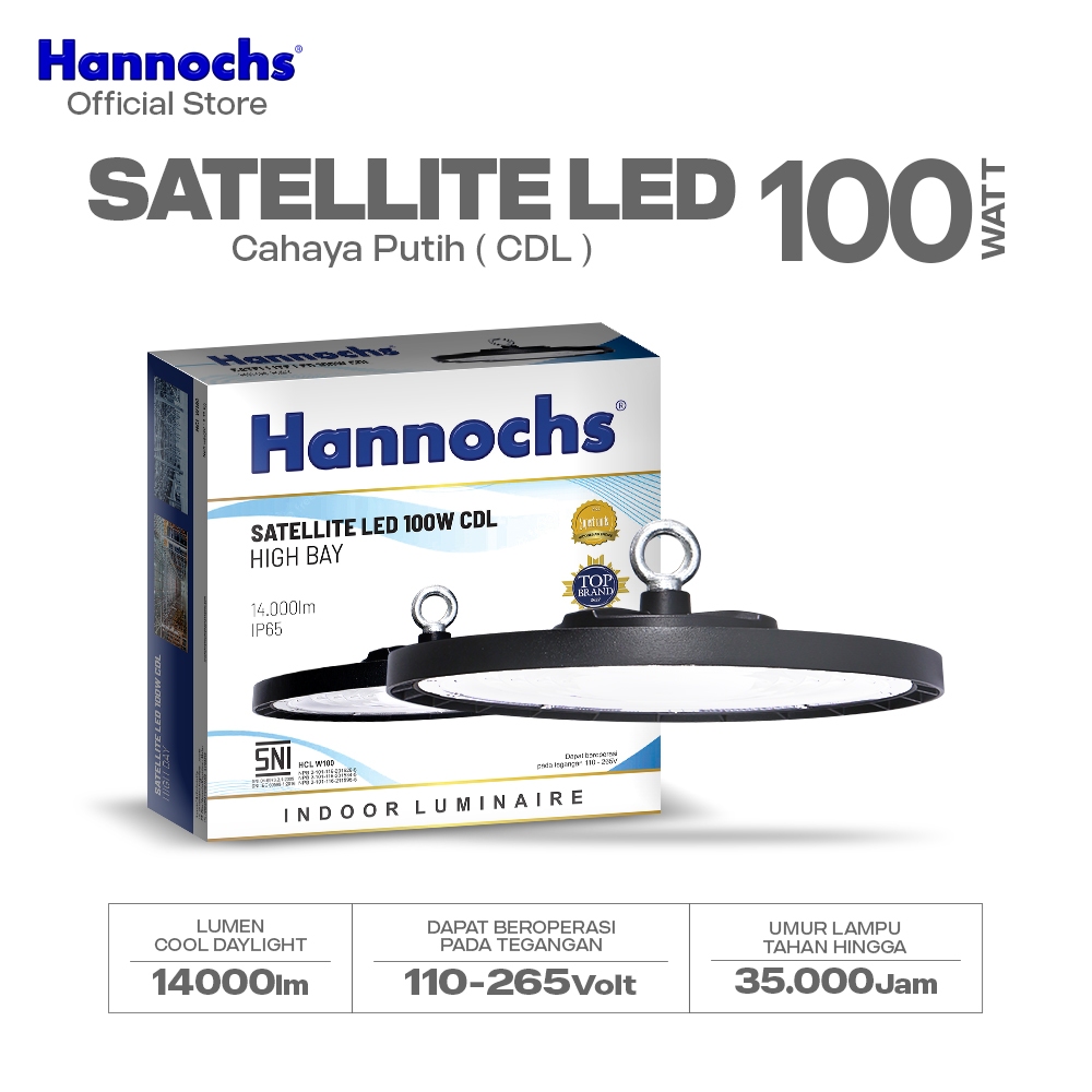 Hannochs Lampu Highbay LED Satellite LED 100W Cahaya Putih - UFO