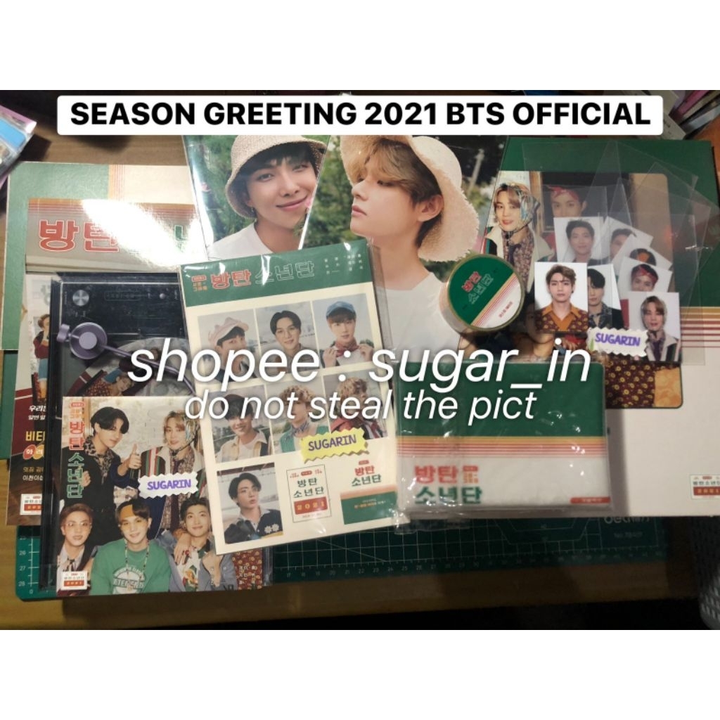 [READY STOCK] OFFICIAL SEASON GREETING 2021 SG21 BTS OUTBOX MINI POSTER PAS FOTO 4X6 PHOTO KALENDER 
