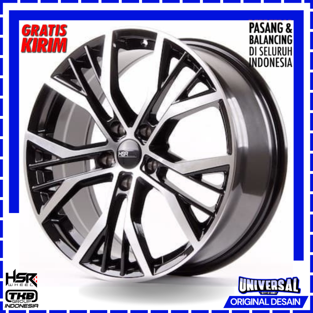 Velg HSR BOVEN 753 R18X75 H5X100 ET45 Untuk Mobil Corolla, Veloz Impreza, Sienta dan mobil lain lain