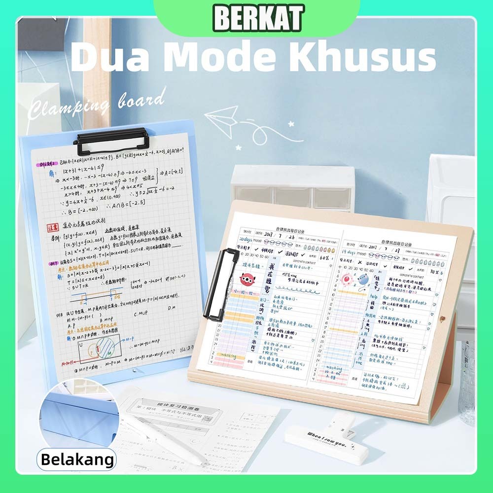 

[COD] Papan Jalan 2 In 1 Clipboard Aesthetic Papan Ujian Buka Tutup Map Dokumen Ukuran A4 Papan Jalan