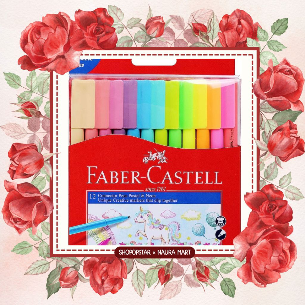 

[NAURA.MART] FABER CASTELL CONNECTOR PENS-PENSIL WARNA ANAK ISI 12 & 20