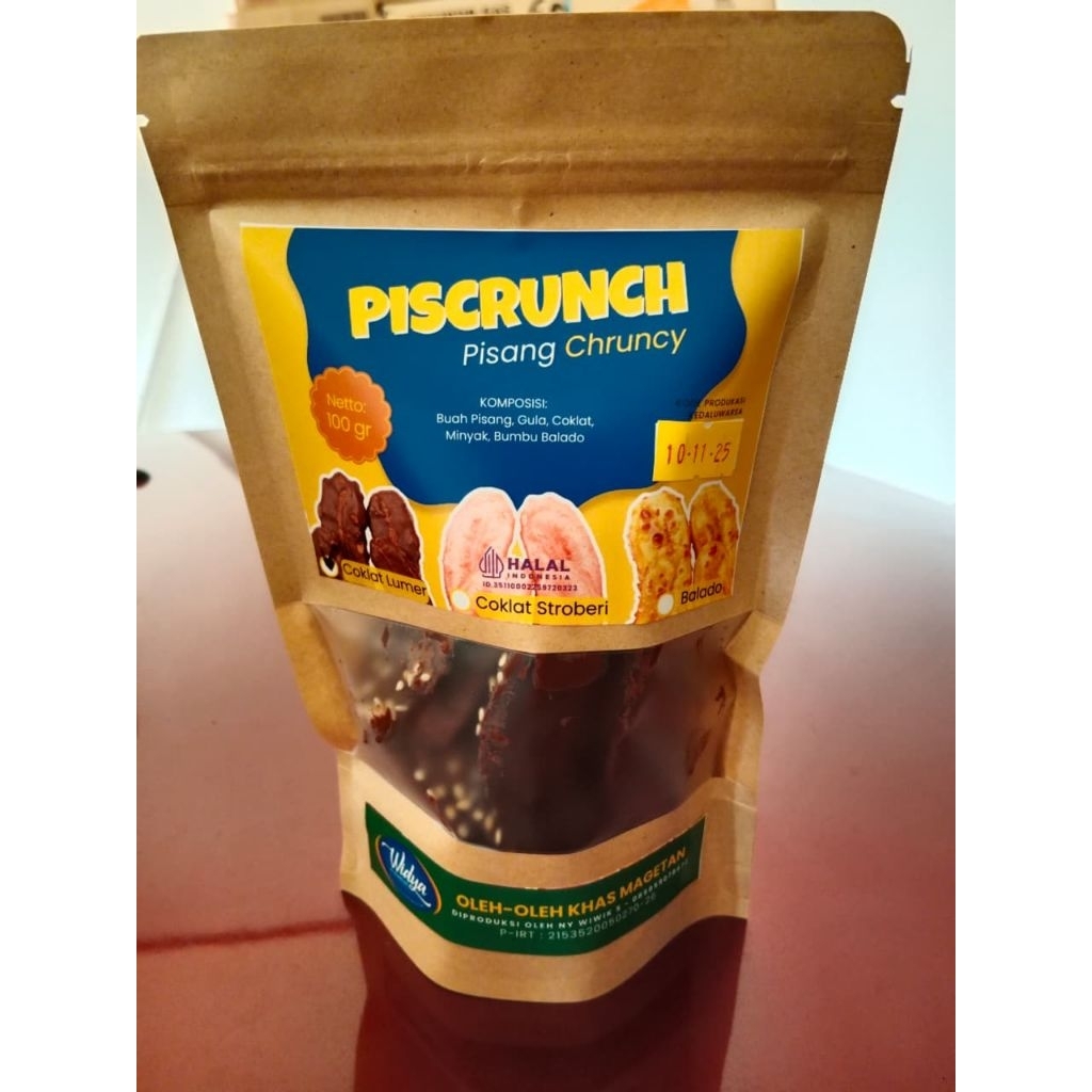 

PisCrunch Keripik Pisang Renyah Aneka Rasa (Coklat, Stroberi, Balado, Original)