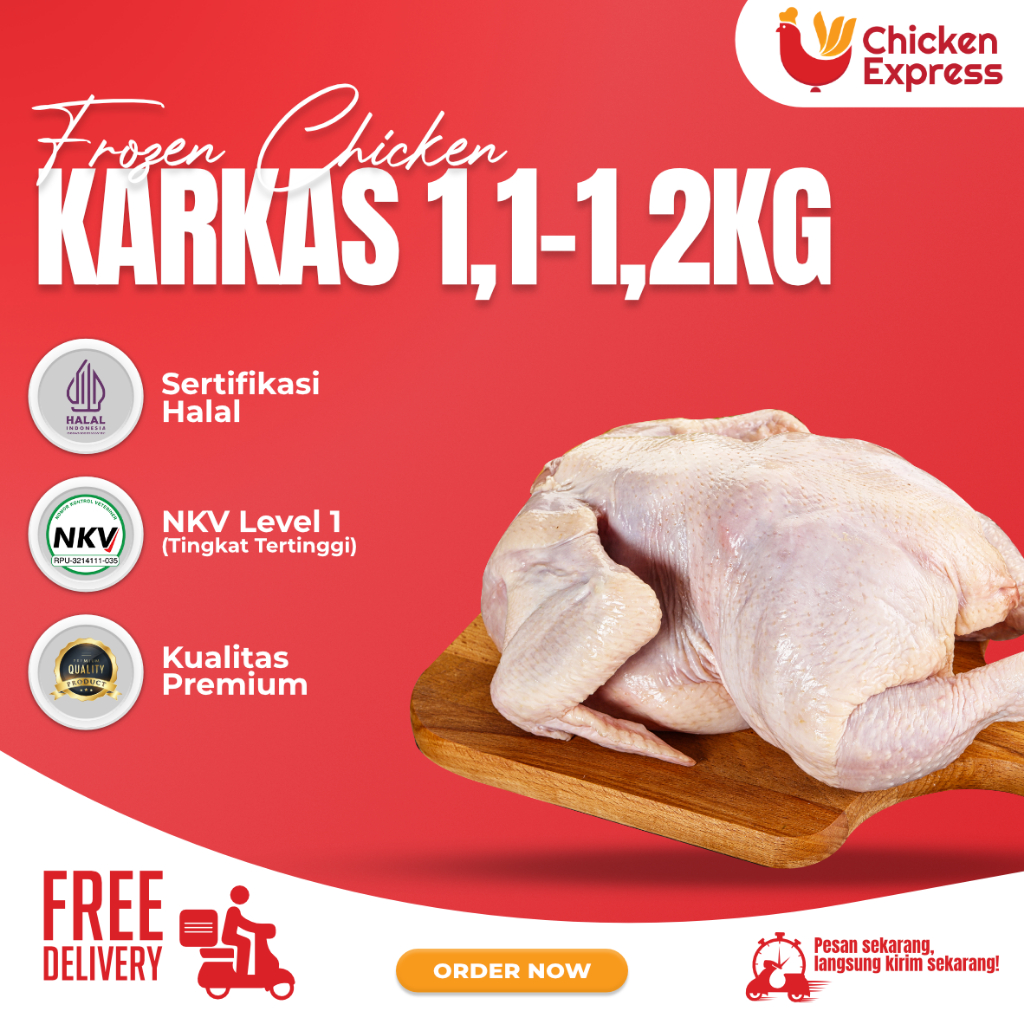 

Karkas Ayam Frozen Premium 1,1kg | Kirim Cepat, Siap Masak