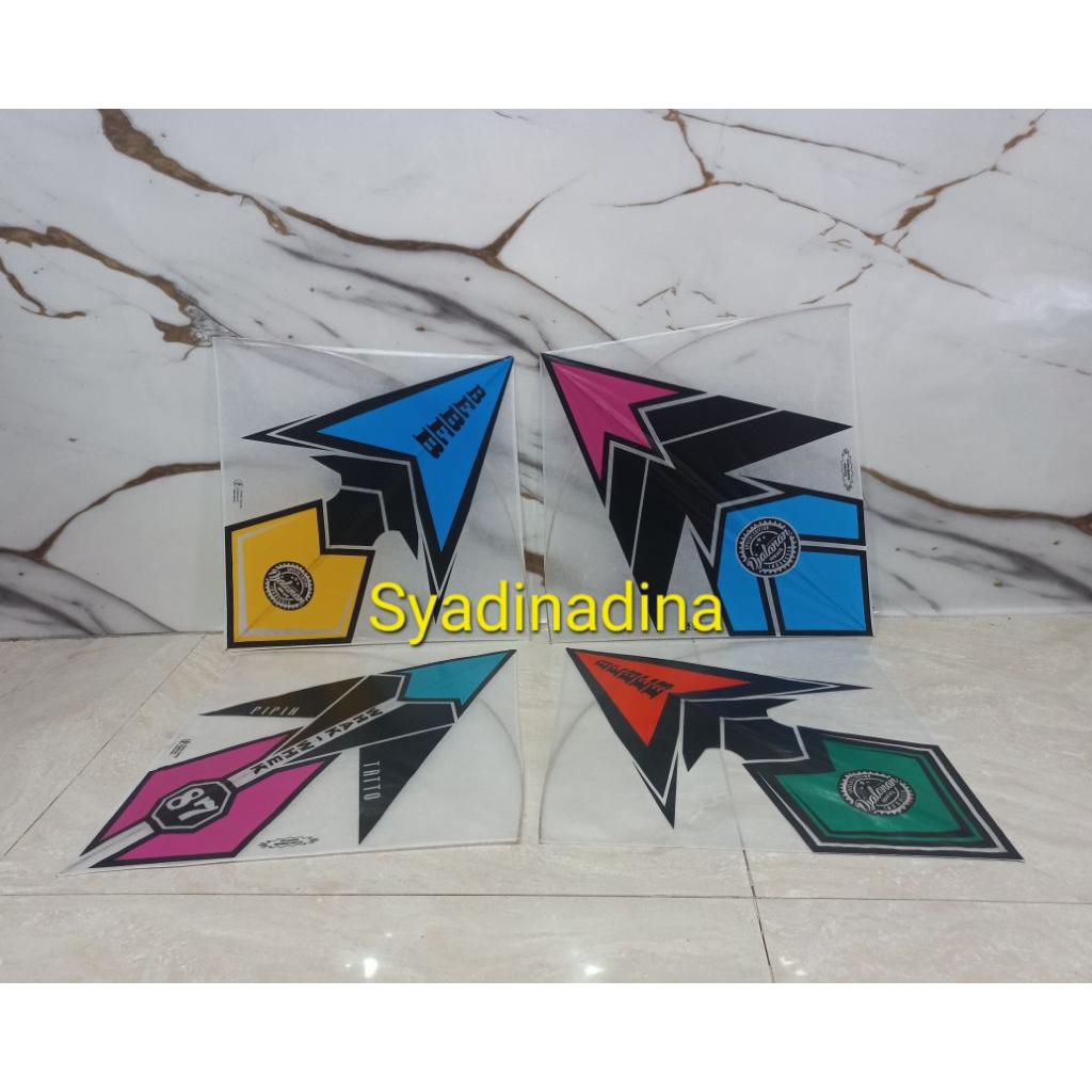 Layangan Sukhoy/ sukhoi/ sukoi Pipin Tatto  3 warna full petung 50PCS original