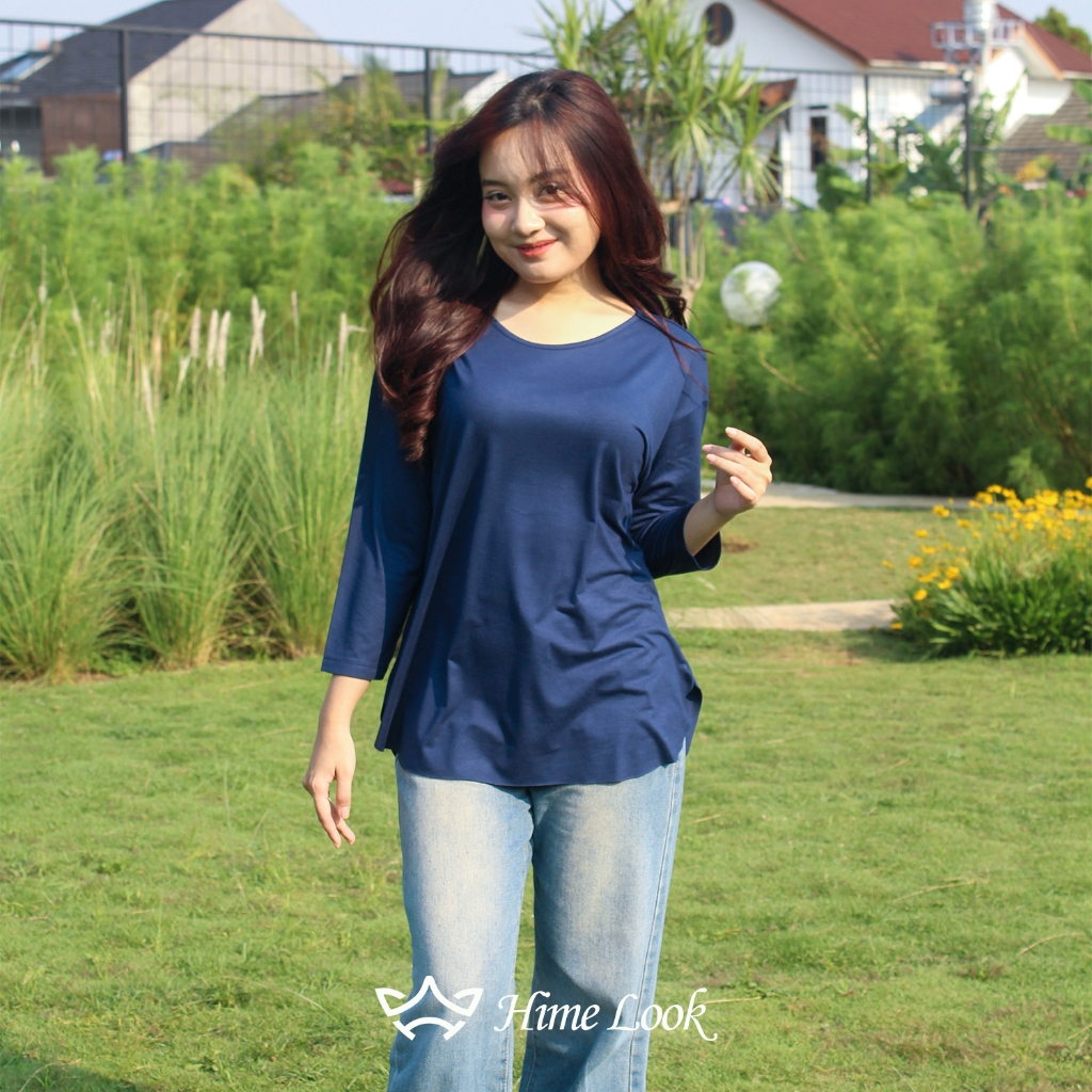 Hime Look - Kaos Oval Rayon Lengan Panjang