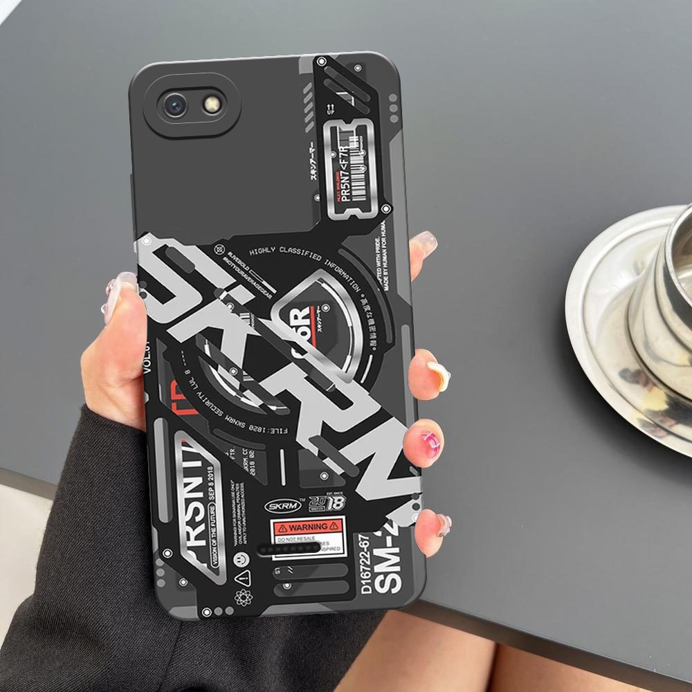 Softcase Xiaomi Redmi 6A - Motif Mesin , Silikon Pro Camera, Casing HP, Pelindung Handphone