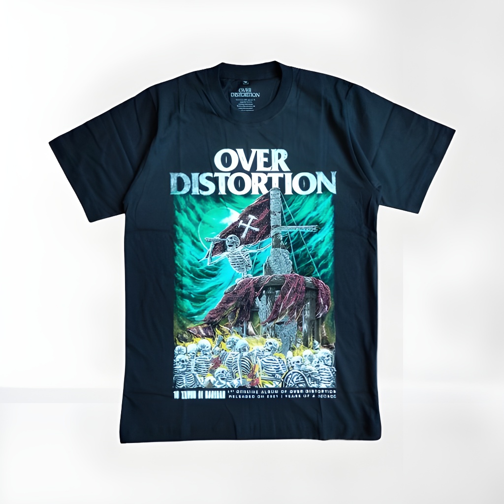 OVER DISTORTION T-Shirt 10 Tahun di Barisan Cotton Combed