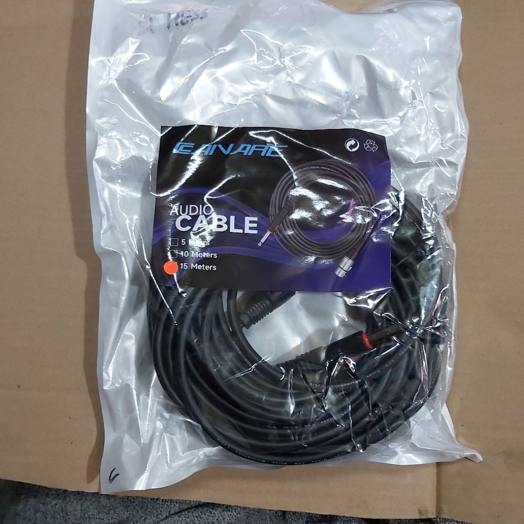 KABEL MICROPHONE XLR TO AKAI 6,5MM PANJANG 15 METER XLR TO AKAY MONO