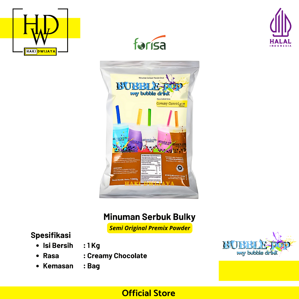 

[1kg] Bubble Pop / Pop Bulky Minuman Bubuk Instan Rasa Creamy Chocolate