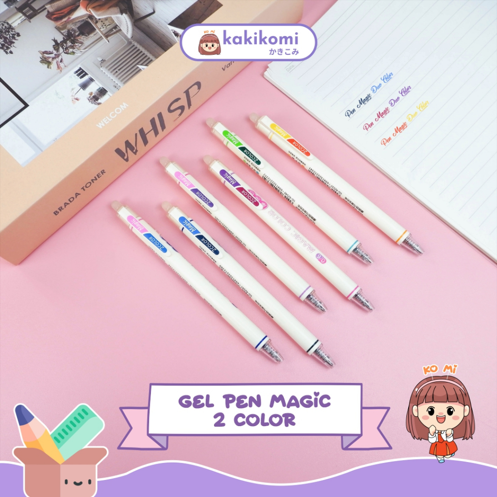 

Bulpoin Gel 1 Pack 0.5mm Set 6pcs Languo Magic 2 Color Pen Bisa Berubah Warna Murah Lucu Pulpen Bisa Dihapus