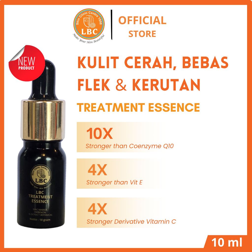 LBC- Treatment Essence  [10 ml ] | Mencerahkan Kulit | Menyamarkan Kerut Halus | Menyamarkan Flek