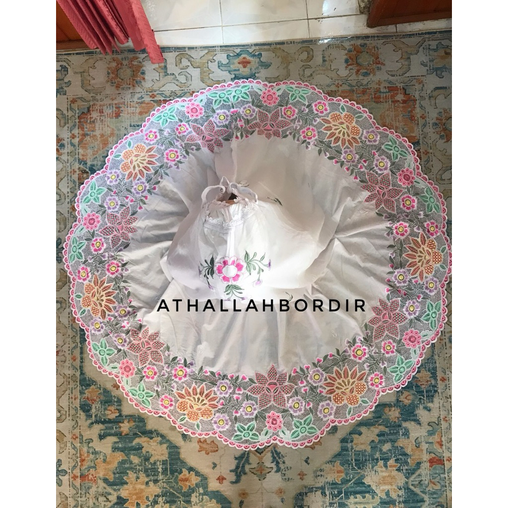 Mukena kerancang keliling katun paris