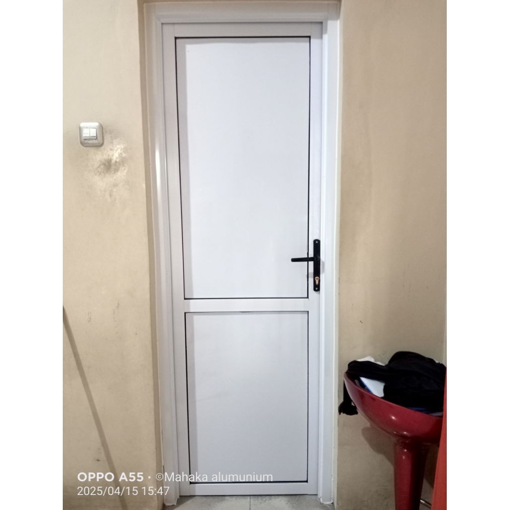 Pintu Kamar Mandi Aluminium doble Cermin