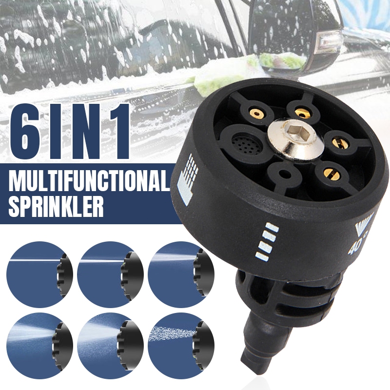 6in1 Nozzle Sprayer Adjustable Jet Cleaner | 1/4 inch Quick Release Kepala Semprotan Air High Pressu
