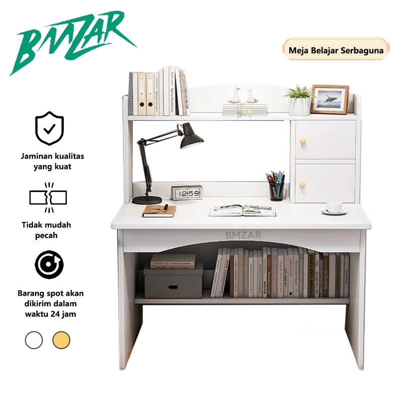 BMZAR Meja Belajar Lesehan Meja Komputer Meja Kerja Minimalis Meja Kamar Aesthetic Meja Kantor kayu