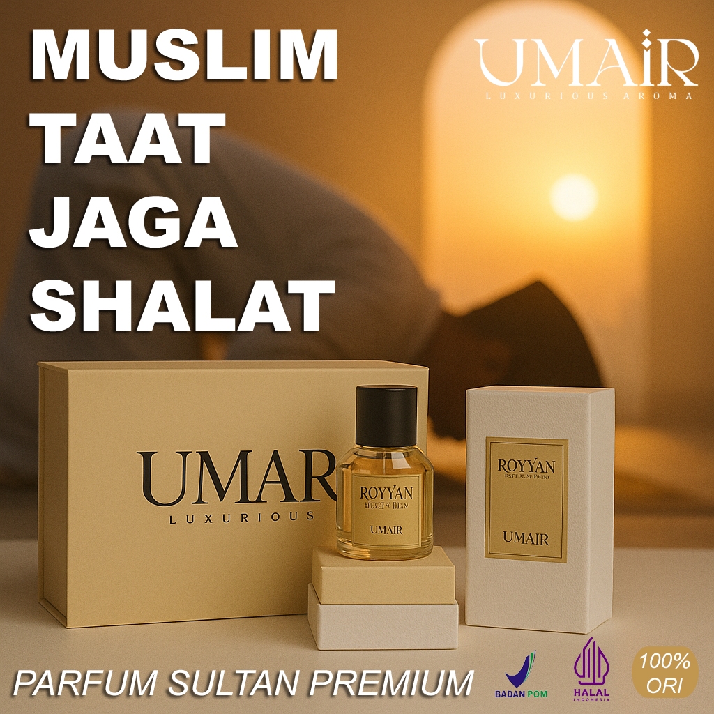 UMAIR ROYYAN EXTRAIT DE PARFUME - Muslim Taat Jaga Shalat | Parfum Sholat Pria Tahan Lama | Minyak W