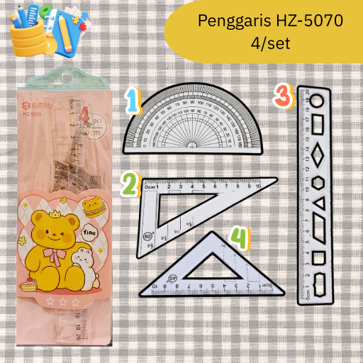 

PENGGARIS HZ-5070 4/SET murah/perlengkapan sekolah/ATK